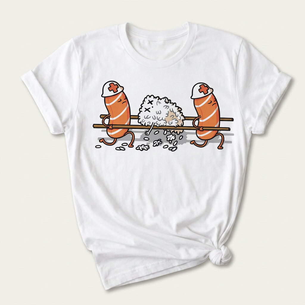 Injured Onigiri Rescue Graphic Tee | Sushi