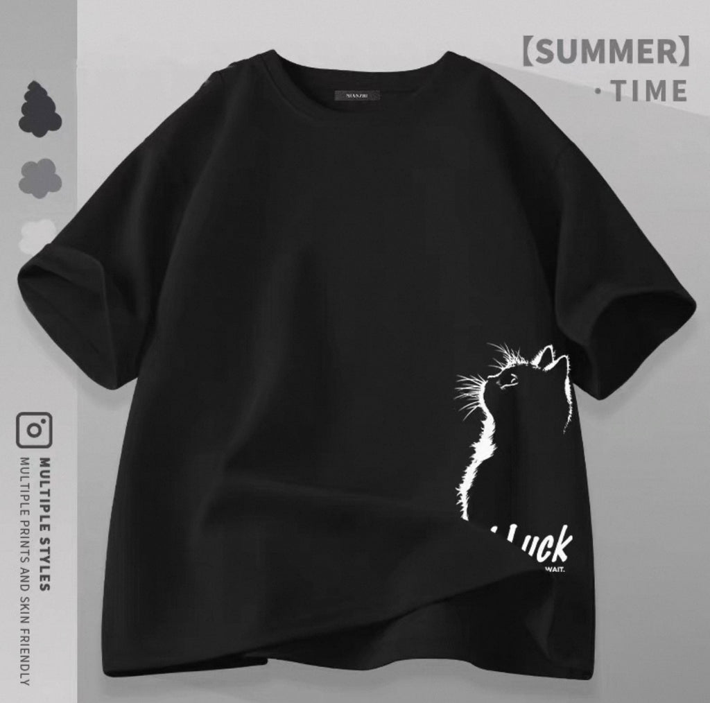 T-shirts mignons pour femmes avec motif de chat Canada | T-shirts kawaii en mélange de coton