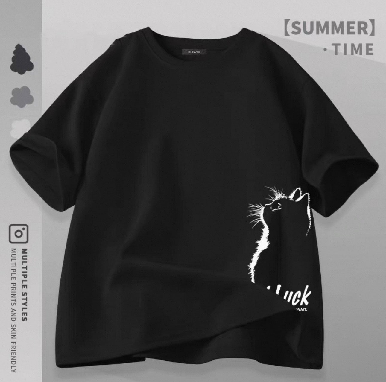 T-shirts mignons pour femmes avec motif de chat Canada | T-shirts kawaii en mélange de coton