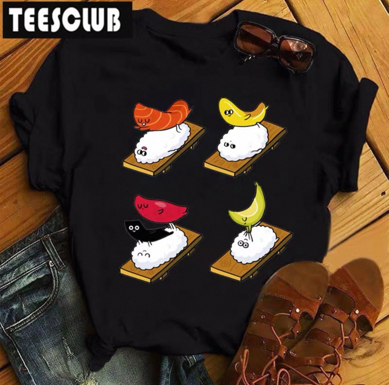 Women's Sushi Graphic Tee | Cute Kawaii T-Shirt Canada