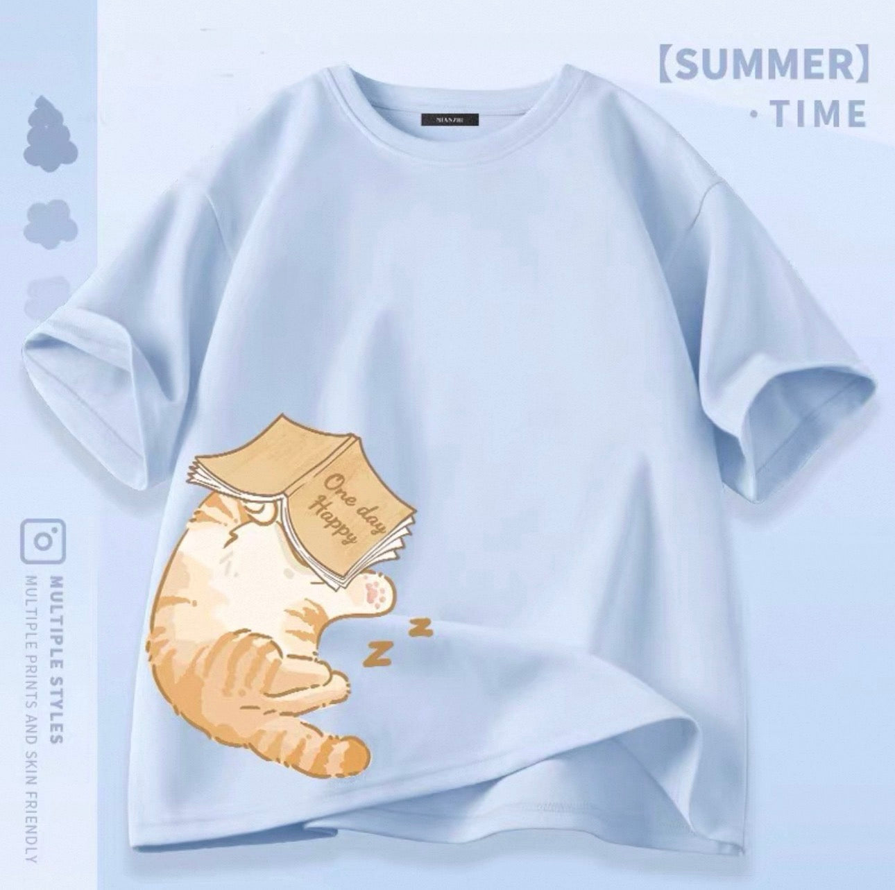 T-shirts mignons pour femmes avec motif de chat Canada | T-shirts kawaii en mélange de coton