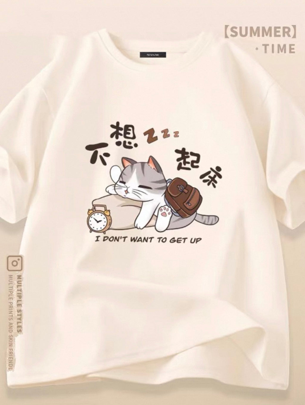 T-shirts mignons pour femmes avec motif de chat Canada | T-shirts kawaii en mélange de coton