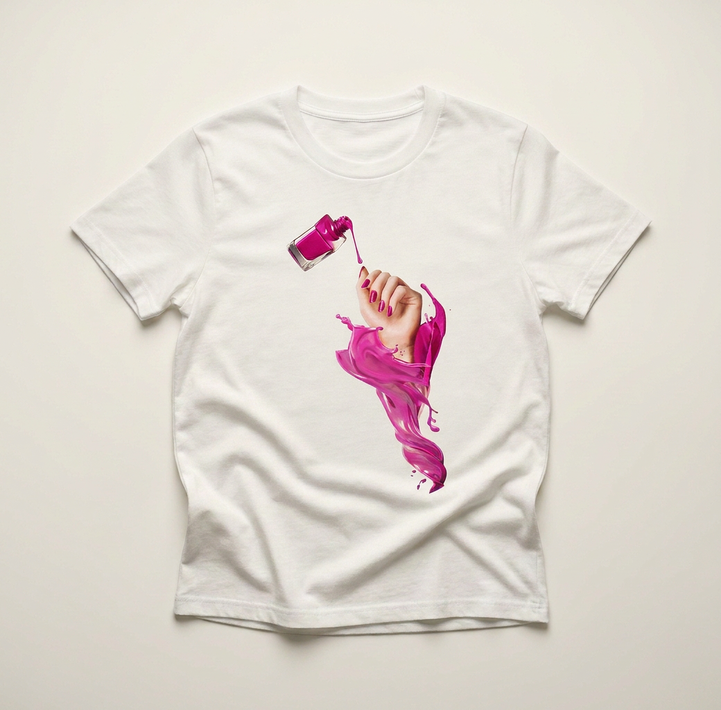 Hand with Nail Polish Tee | Lash & Beauty