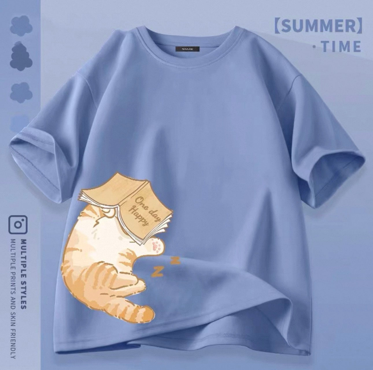 T-shirts mignons pour femmes avec motif de chat Canada | T-shirts kawaii en mélange de coton