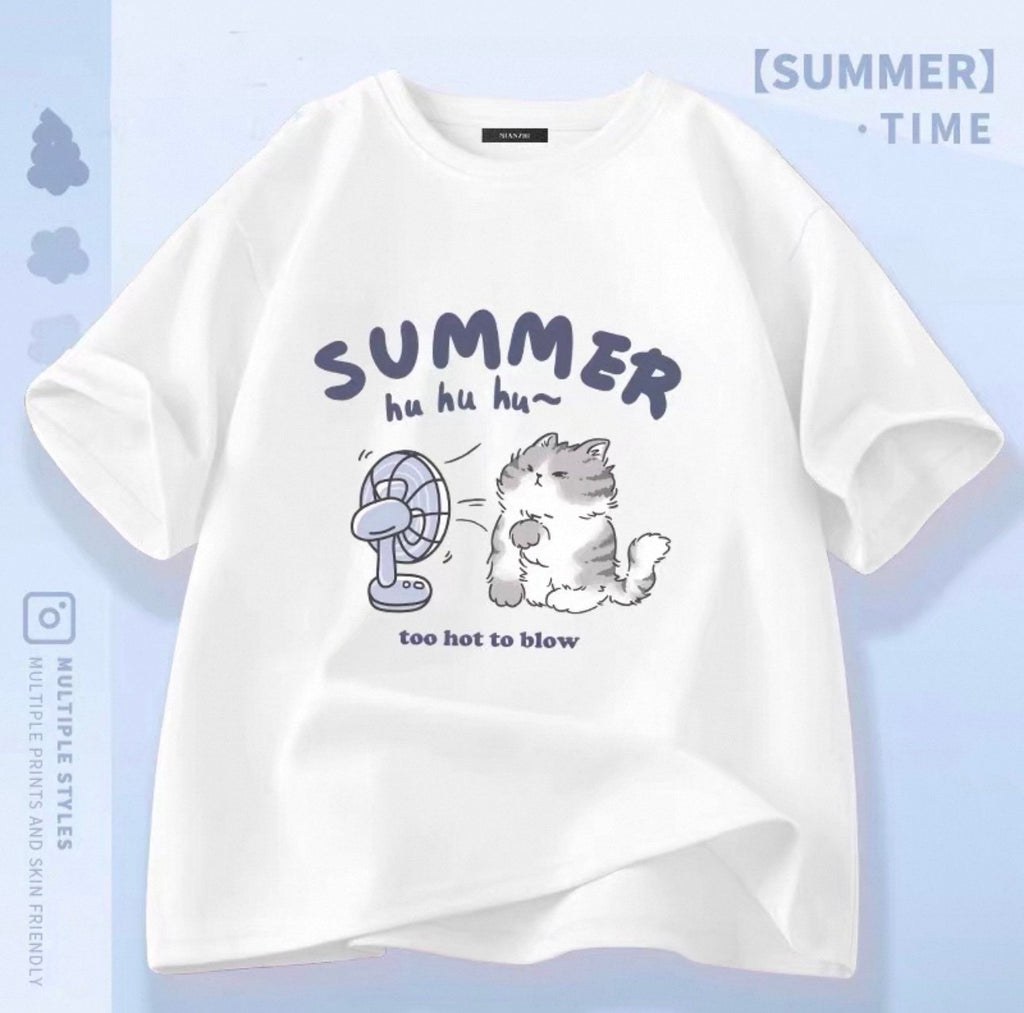 T-shirts mignons pour femmes avec motif de chat Canada | T-shirts kawaii en mélange de coton