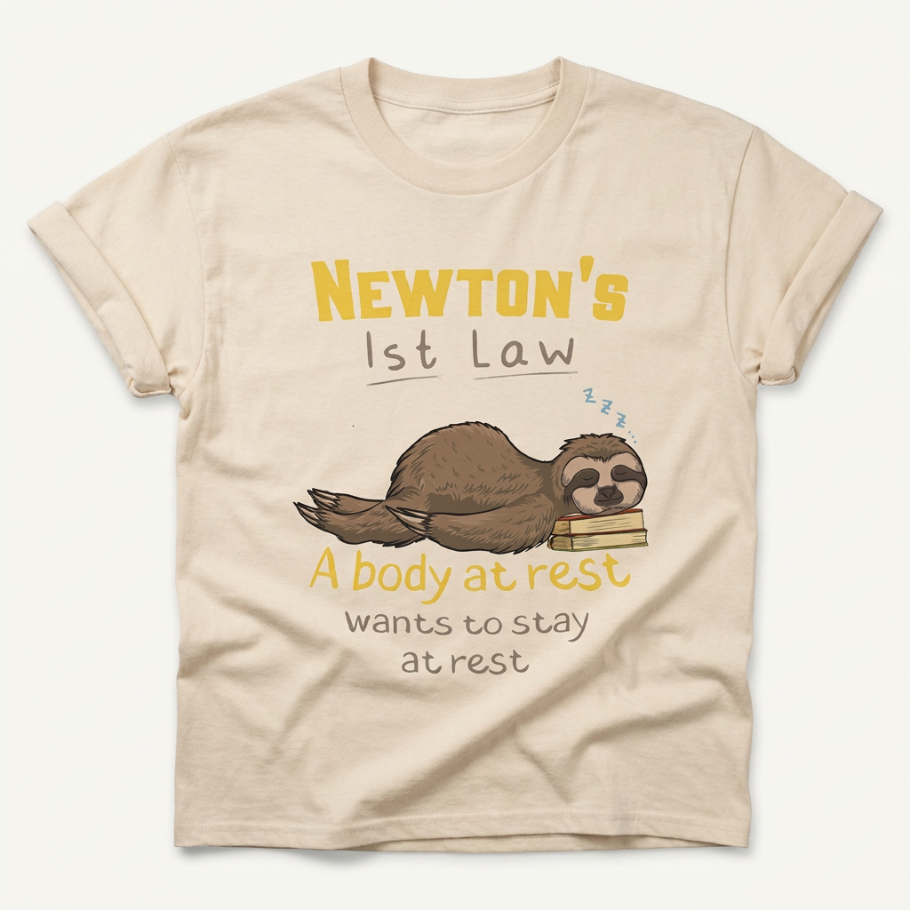 Newton's 1st Law Graphic Tee | Sloth
