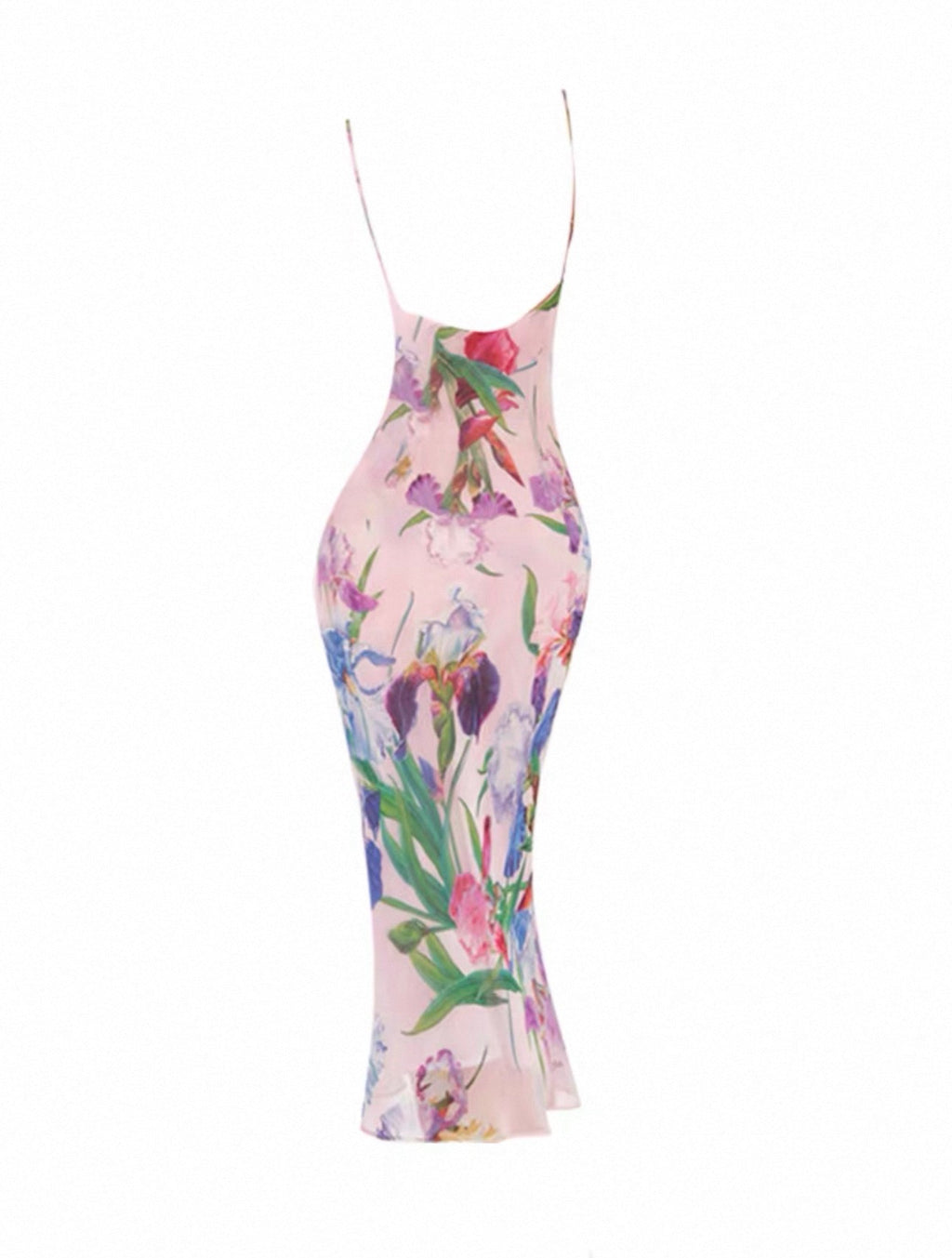 Robe longue moulante fleurie rose pour femme Canada | Parcel Theory