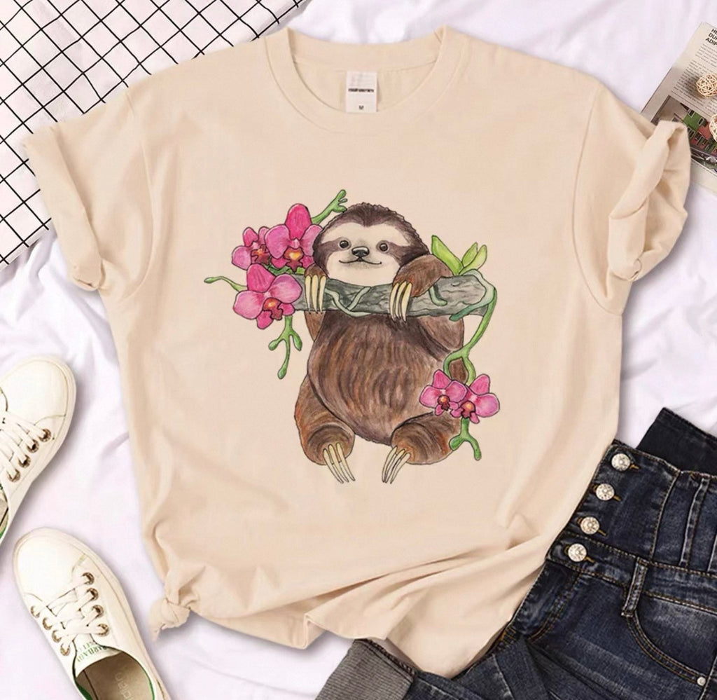 T-shirt paresseux à motif graphique pour femme - T-shirts paresseux amusants Canada | Parcel Theory