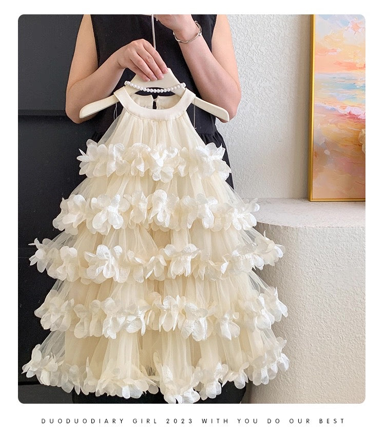 Robe sans manches à fleurs et pétales Canada | Robe de soirée pour filles