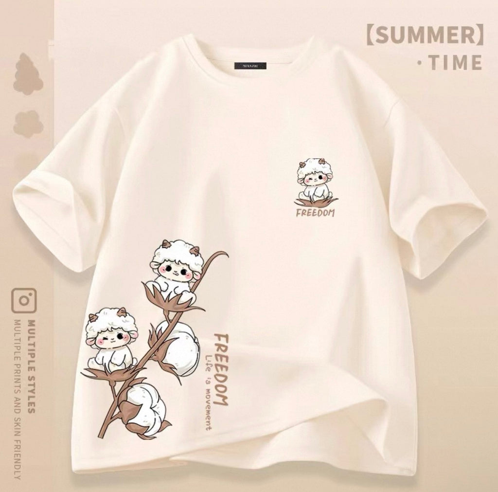 T-shirts mignons pour femmes avec motif de chat Canada | T-shirts kawaii en mélange de coton