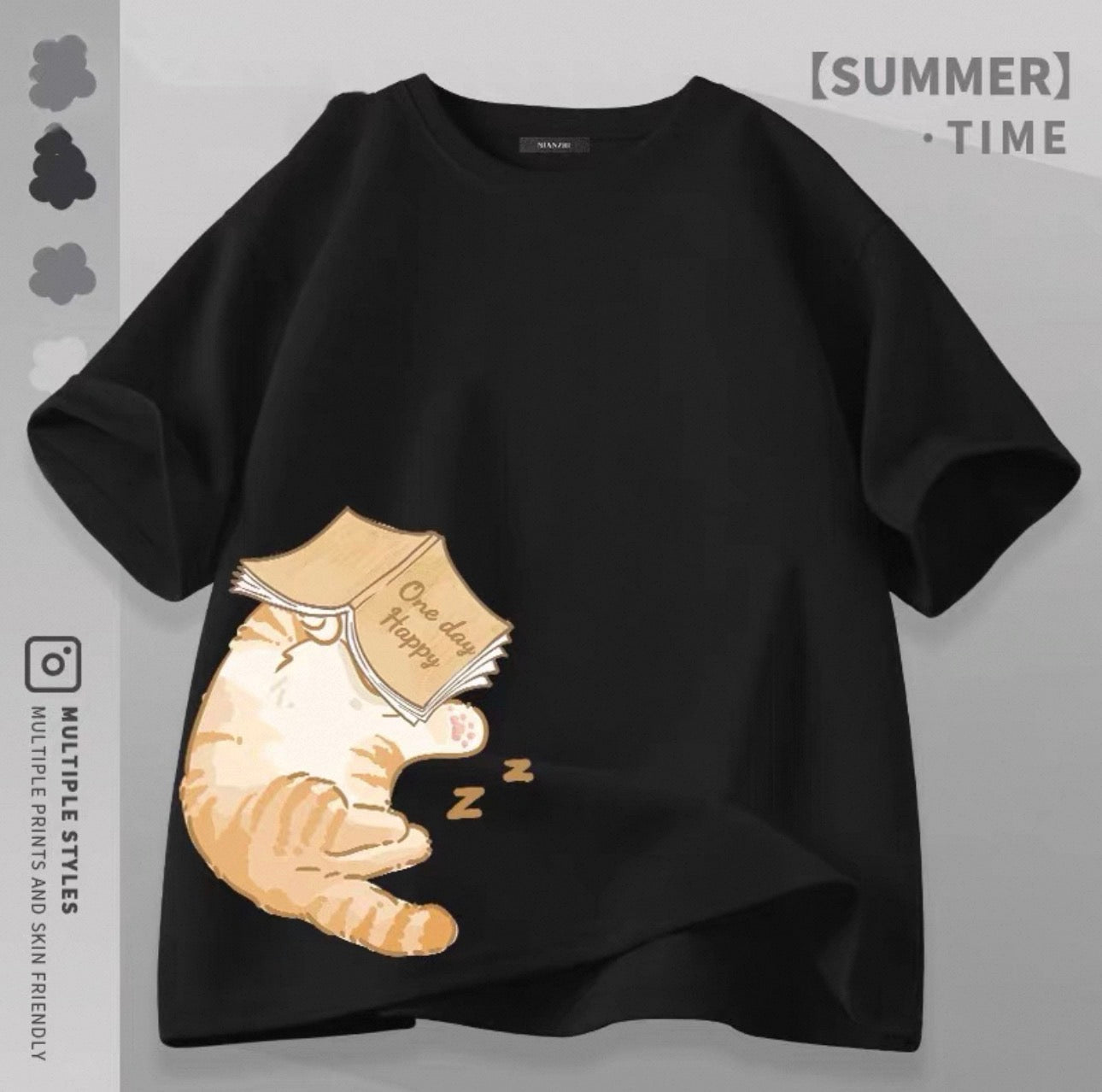 T-shirts mignons pour femmes avec motif de chat Canada | T-shirts kawaii en mélange de coton