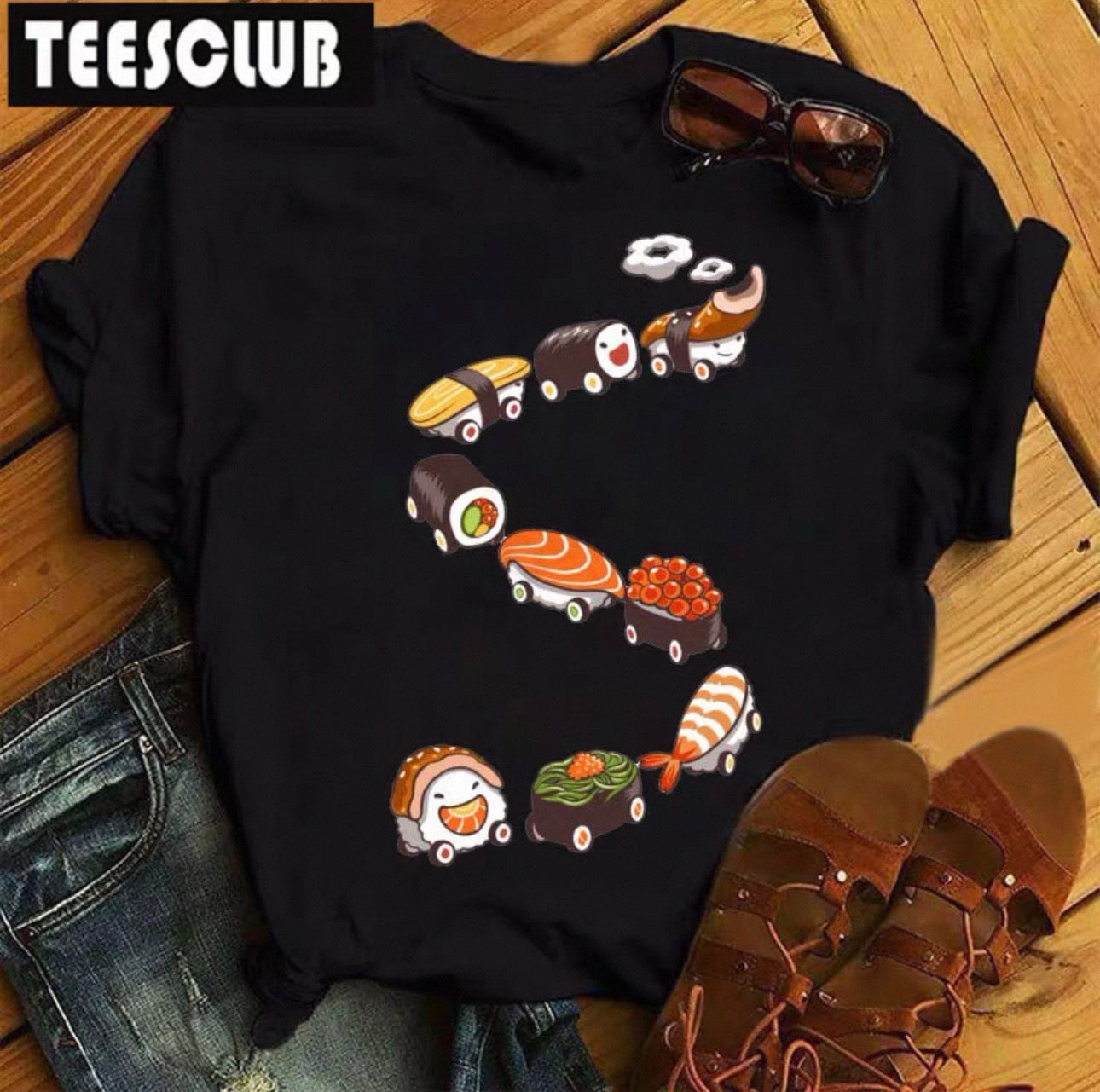 Women's Sushi Graphic Tee | Cute Kawaii T-Shirt Canada