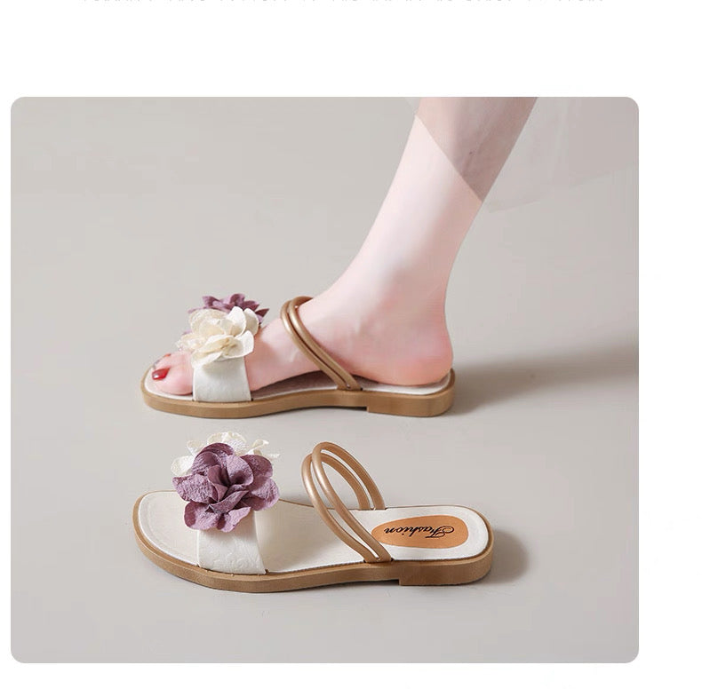 Sandales Florales d'Été Canada | Claquettes Plates 14,99 $