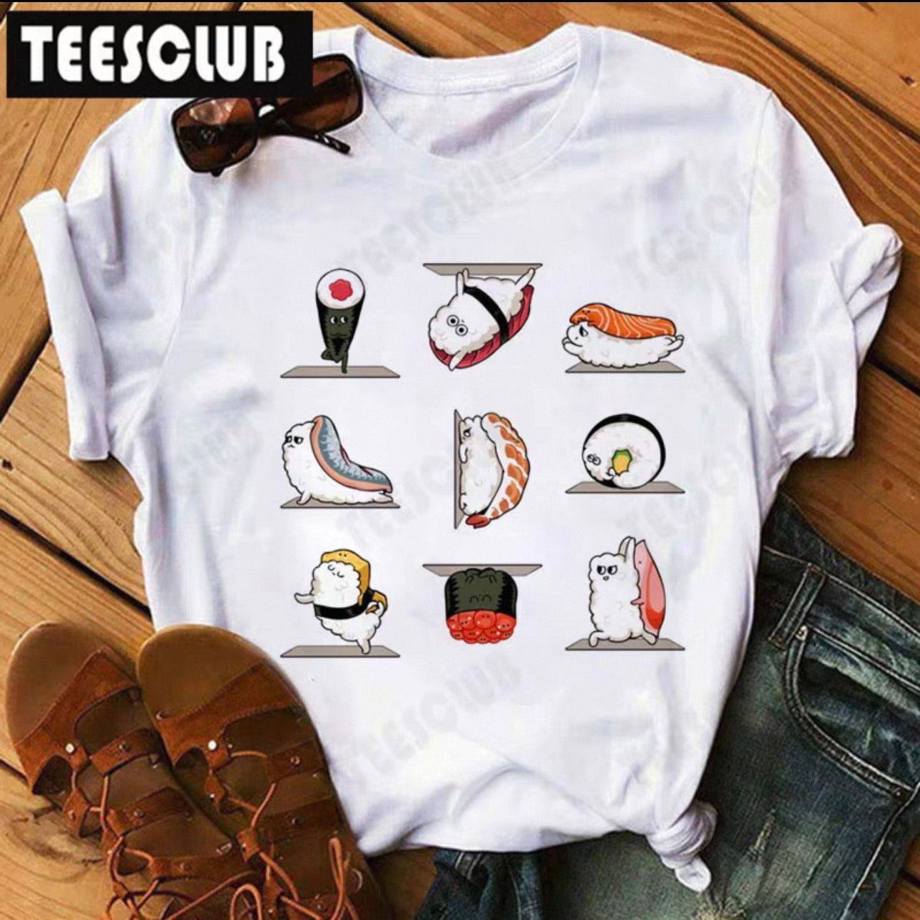 Women's Sushi Graphic Tee | Cute Kawaii T-Shirt Canada