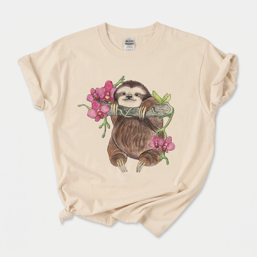 Sloth Hanging From a Tree Tee | Sloth