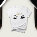 Wink with Gold Crown Graphic Tee | Lash & Beauty