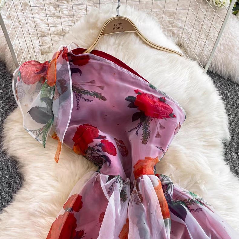 Robe nuisette asymétrique fleurie pour femme Canada | Parcel Theory