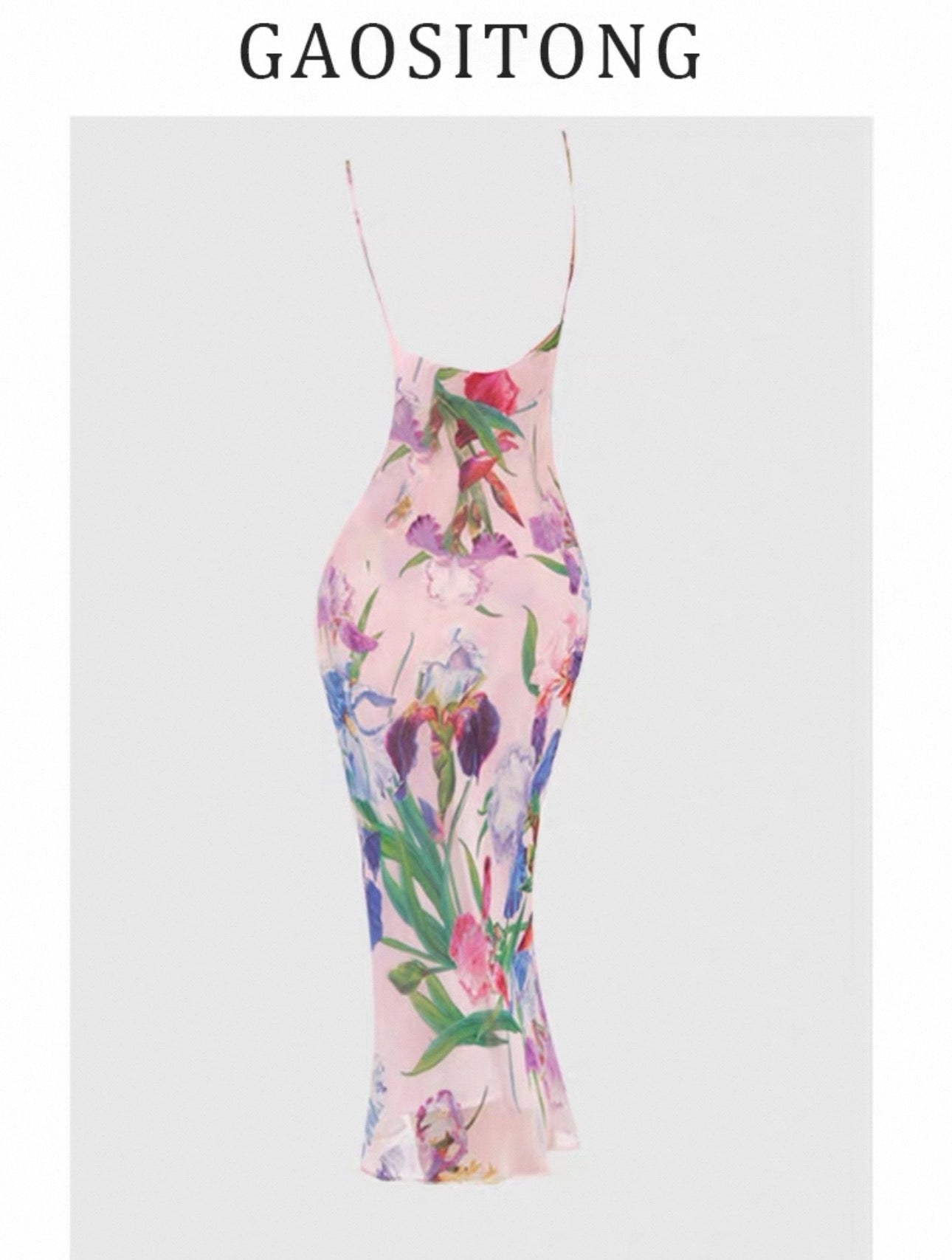 Women's Pink Floral Bodycon Maxi Dress Canada | Parcel Theory