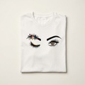Wink with Gold Eyeliner Flowers Tee | Lash & Beauty