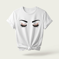 Closed Eyes Pink Eyeshadow Graphic Tee | Lash & Beauty