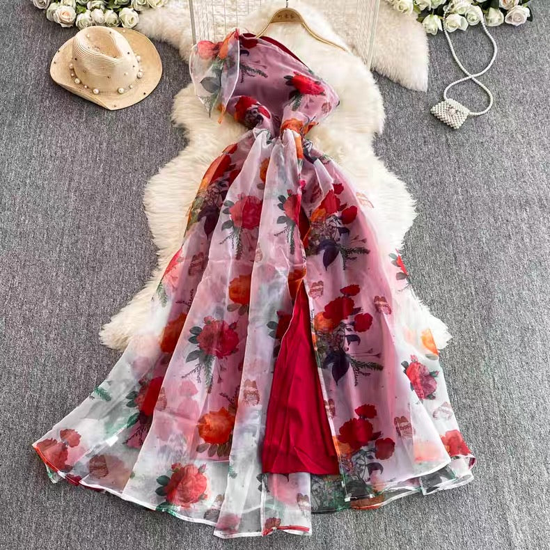 Robe nuisette asymétrique fleurie pour femme Canada | Parcel Theory