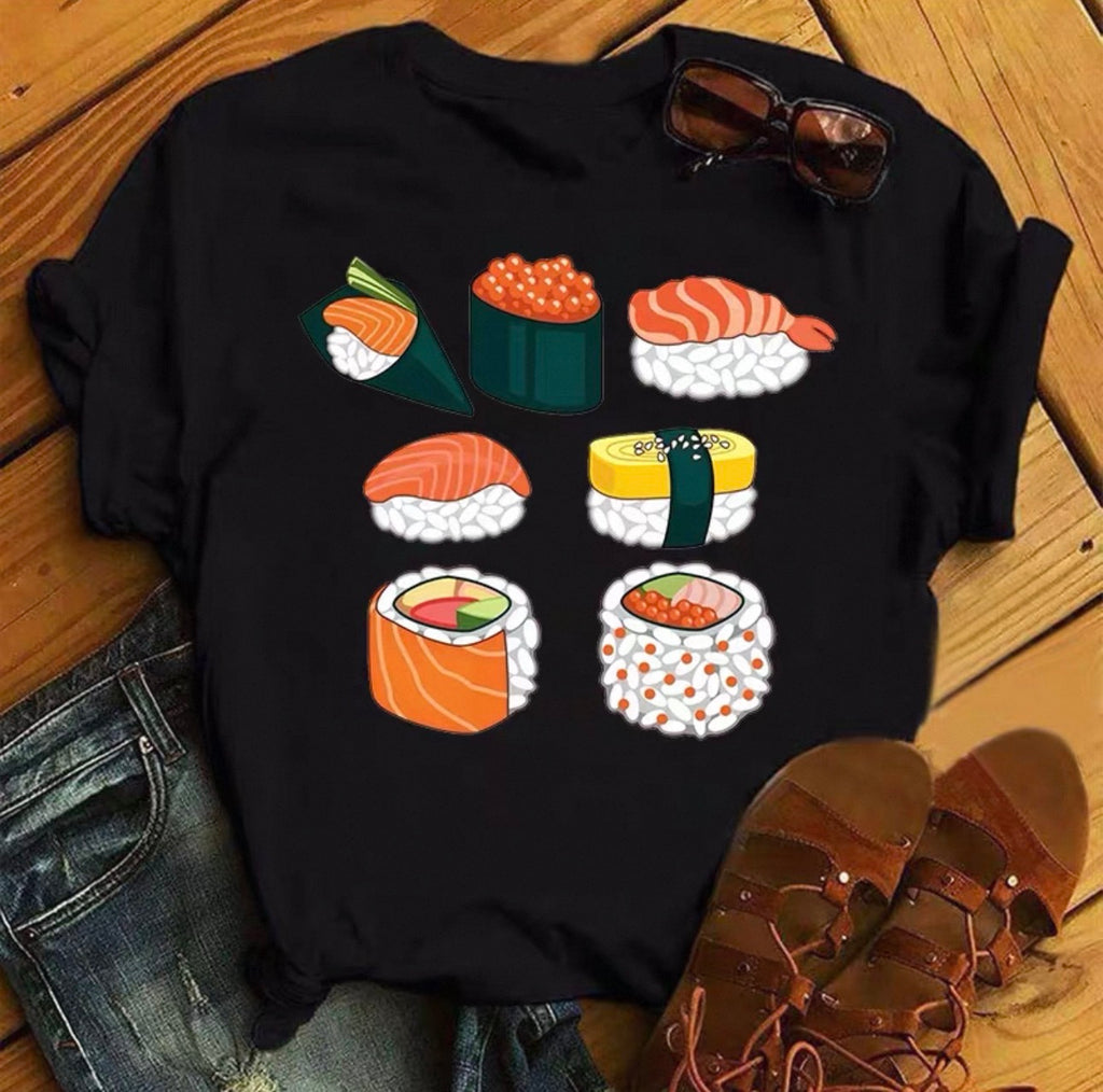 Women's Sushi Graphic Tee | Cute Kawaii T-Shirt Canada