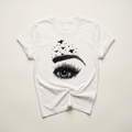 Blue Eye with Birds Graphic Tee | Lash & Beauty