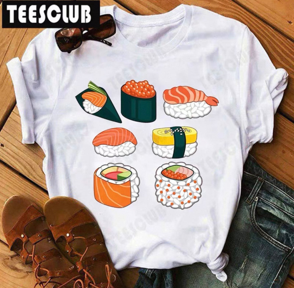 Women's Sushi Graphic Tee | Cute Kawaii T-Shirt Canada