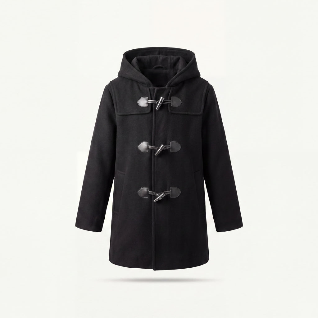 Pea coat en laine à capuche pour garçon - Style britannique | Canada