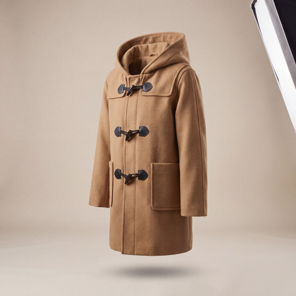 Pea coat en laine à capuche pour garçon - Style britannique | Canada