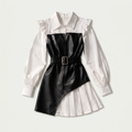 Robe Corset Courte en Cuir Style Français pour Femme Canada | Parcel Theory