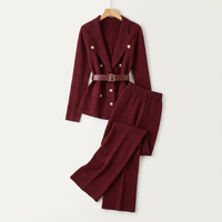 Ensemble veste en maille ceinturée et pantalon large pour femme Canada | Parcel Theory