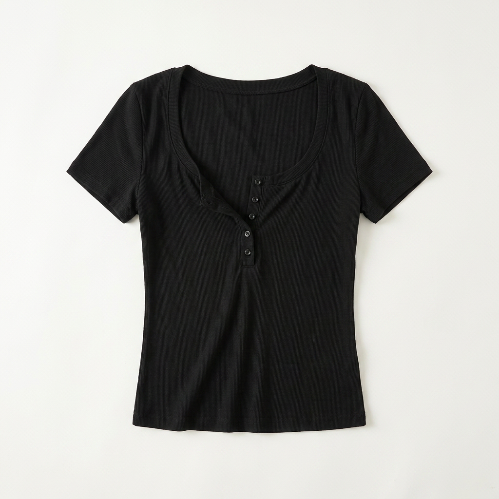 Débardeur court décolleté en V plongeant pour femme Canada | T-shirts ajustés à manches courtes