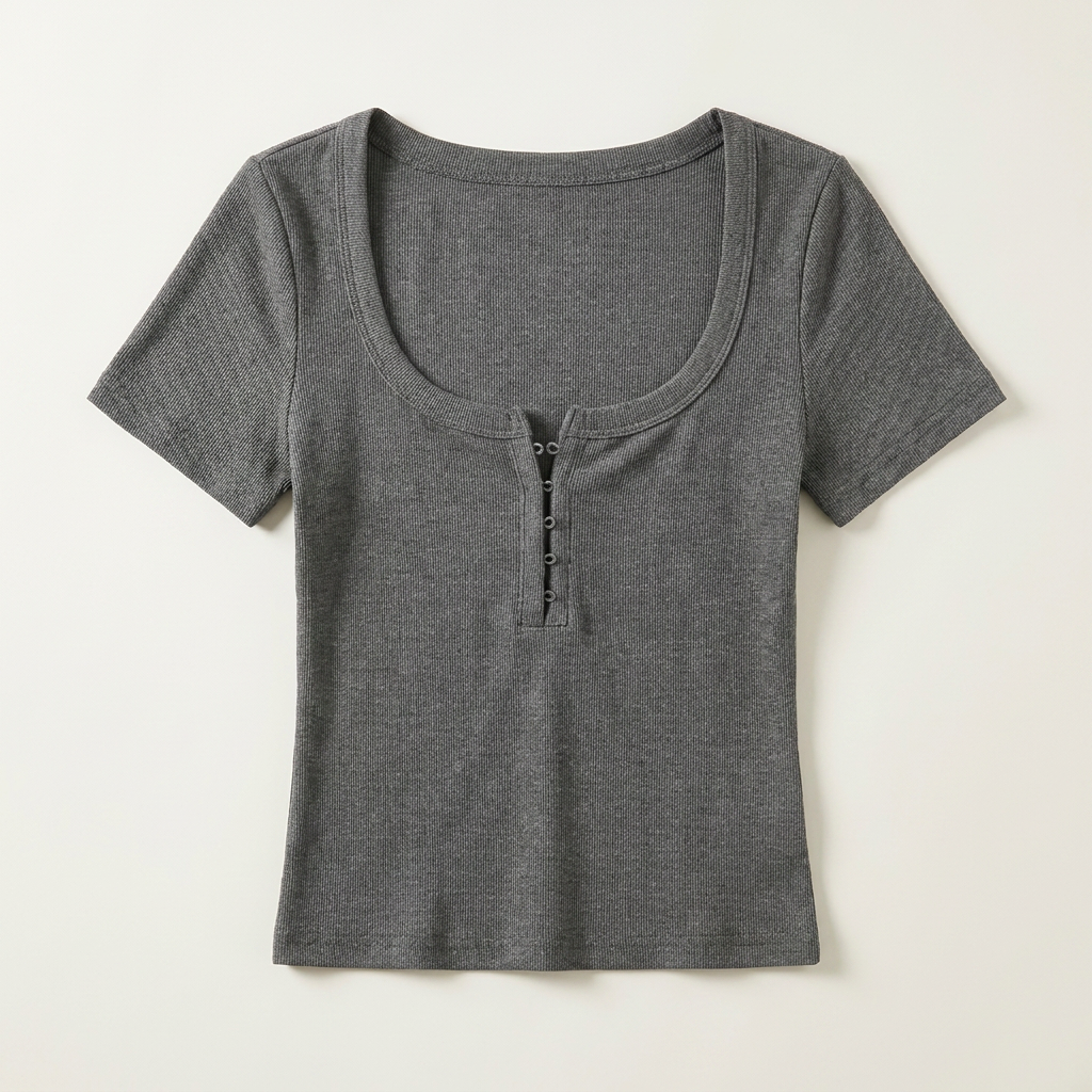 Débardeur court décolleté en V plongeant pour femme Canada | T-shirts ajustés à manches courtes