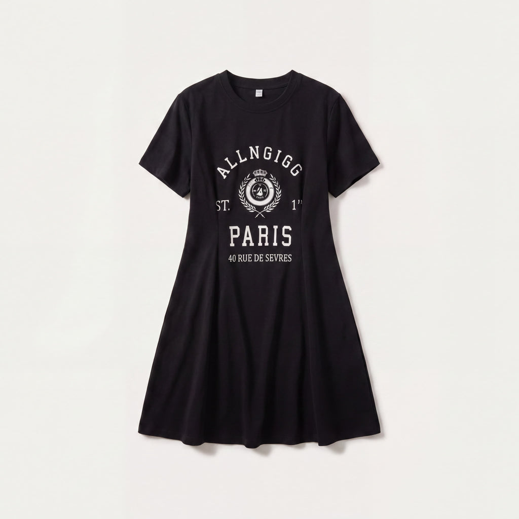 Women's Paris Letter Print A-Line Dress Canada