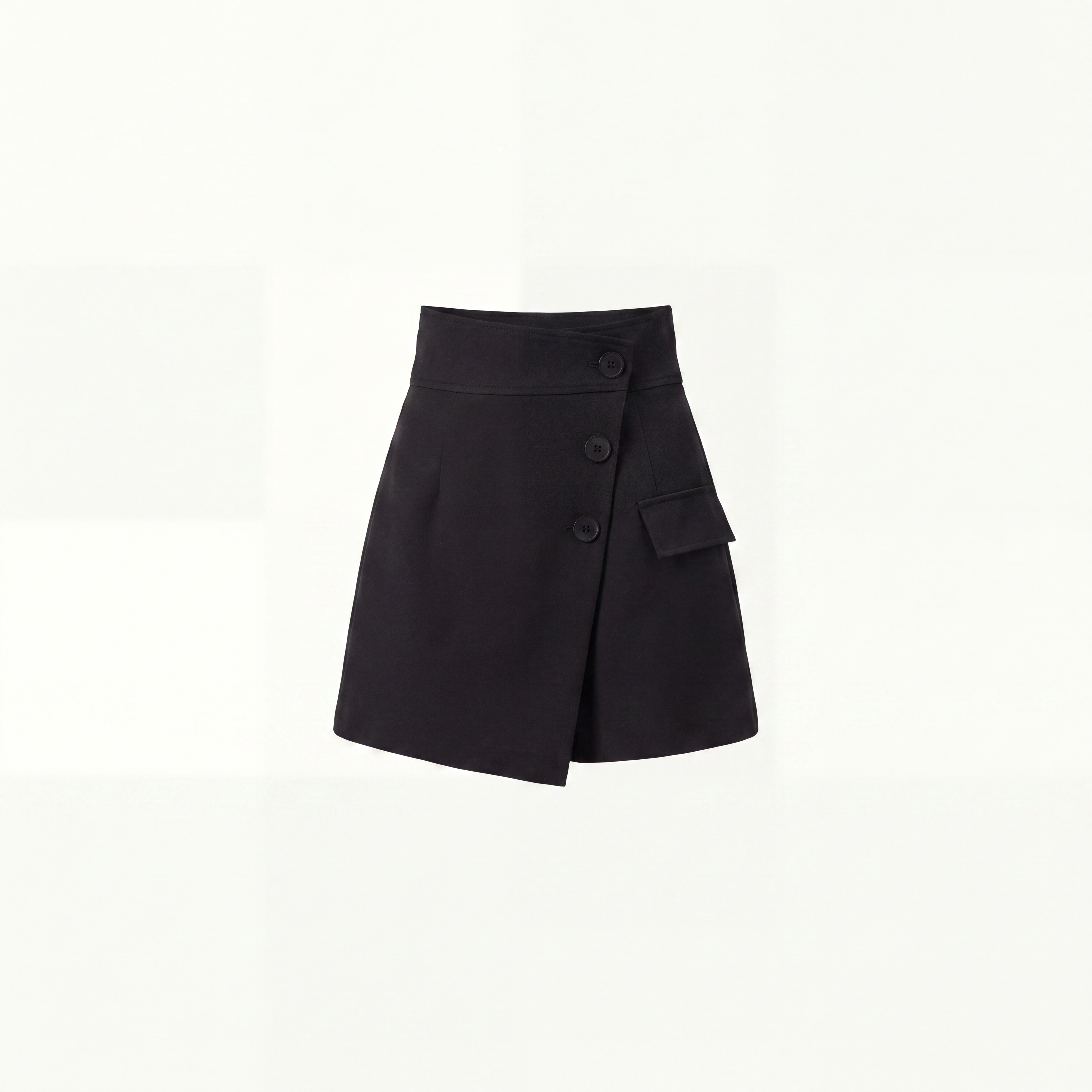 Jupe-short asymétrique boutonnée taille haute pour femme | Magasinez au Canada