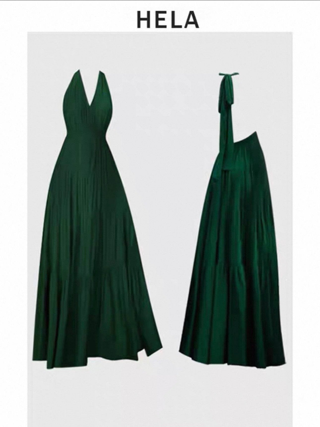 French-Style High-End Lace-Up Halter Neck Dress for Women, Sexy Backless Vacation Long Dress