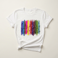Broken Multicolour Eyeshadow Vertical Tee | Lash & Beauty