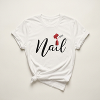 Nail with Red Polish Bottle Tee | Lash & Beauty