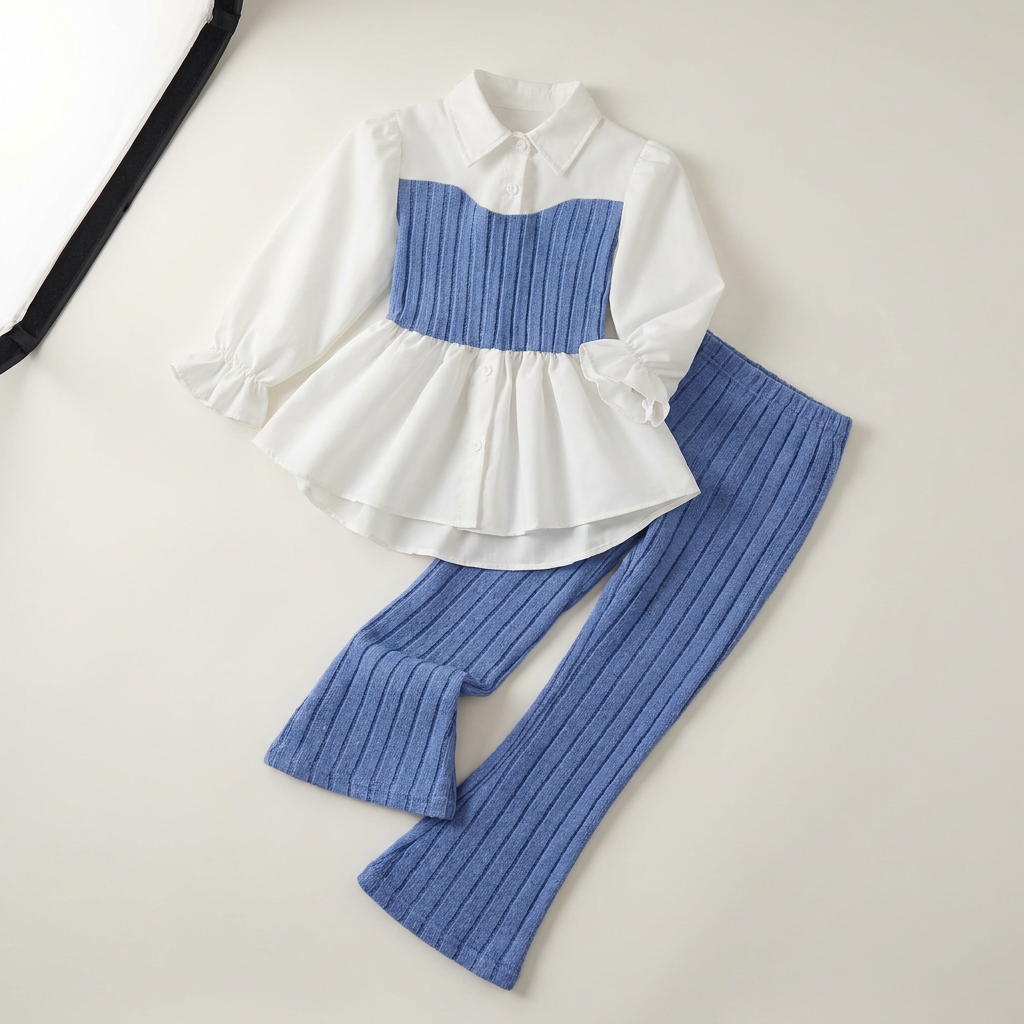 Girls Collared Shirt & Flare Pants Set | Canada
