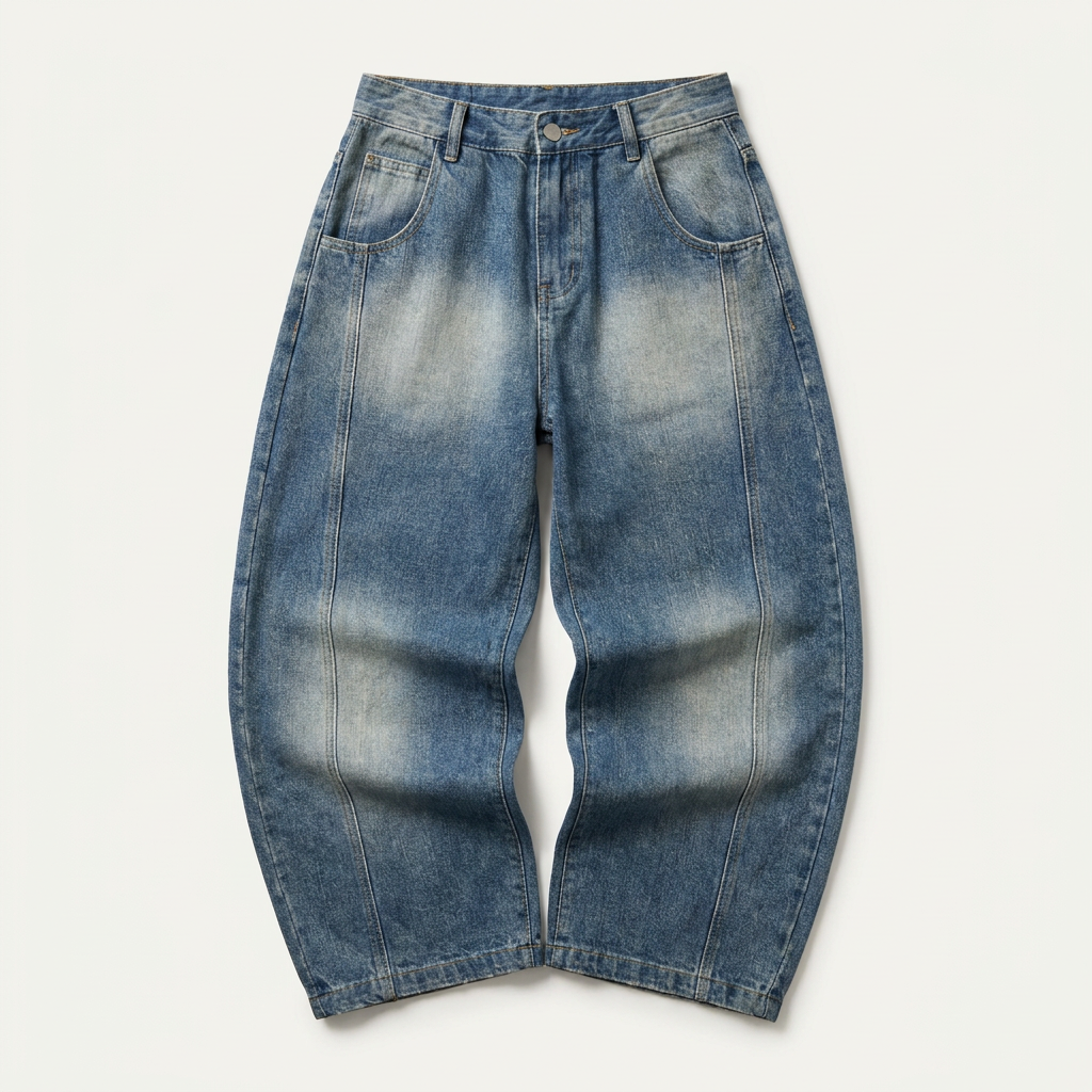 Boys Oversized Denim Jeans & Checkered Shirt Set Canada