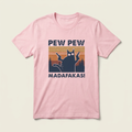 Pew Pew Deranged Cat Orange Tee | Funny Cat